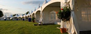 Row of event tents